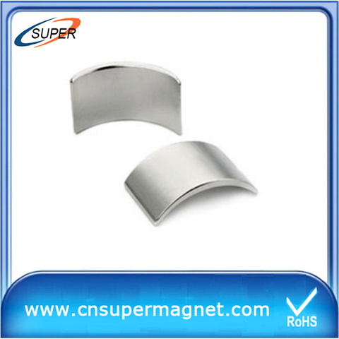 Industrial Magnetic tile 40UH NdFeB magnetic arc for sale