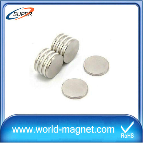 High power Nickel coated neodymium disc magnets