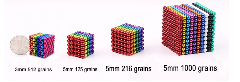 High quality large ten color 5mm 1000 pieces colorful magnet balls magnetic toys buckyball