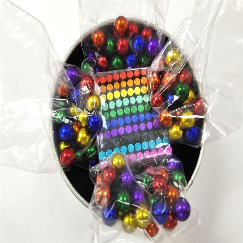 Rainbow magnetic sticks and balls builkding set 200 bars and 125 balls